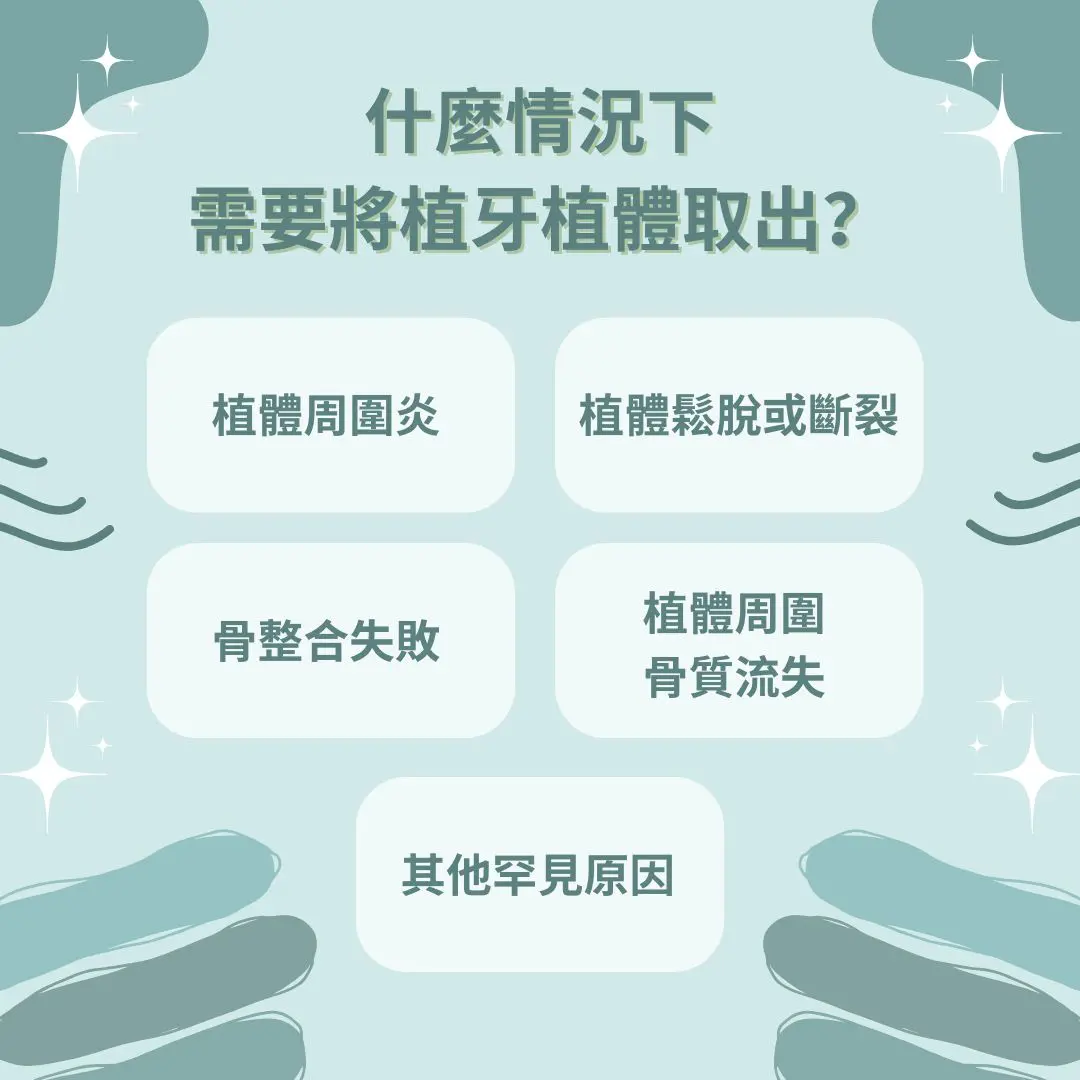植牙植體取出費用要多少?有這種病小心植體取出風險高! 2 說明什麼情況下需要將植牙植體取出?